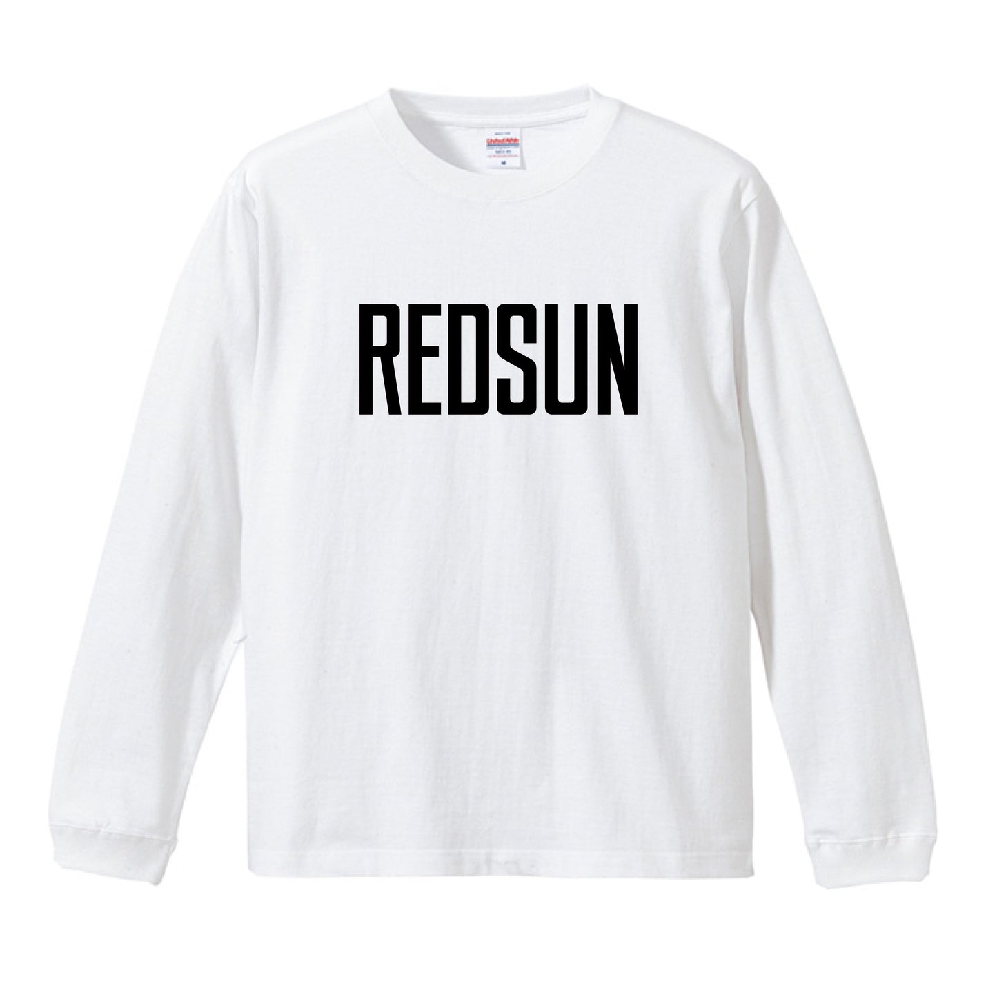 [REDSUN] REDSUN A / White Long Sleeve Tee / Black Logo