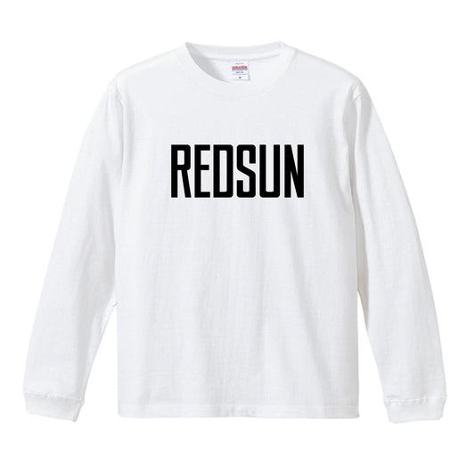 [REDSUN] REDSUN A / White Long Sleeve Tee / Black Logo