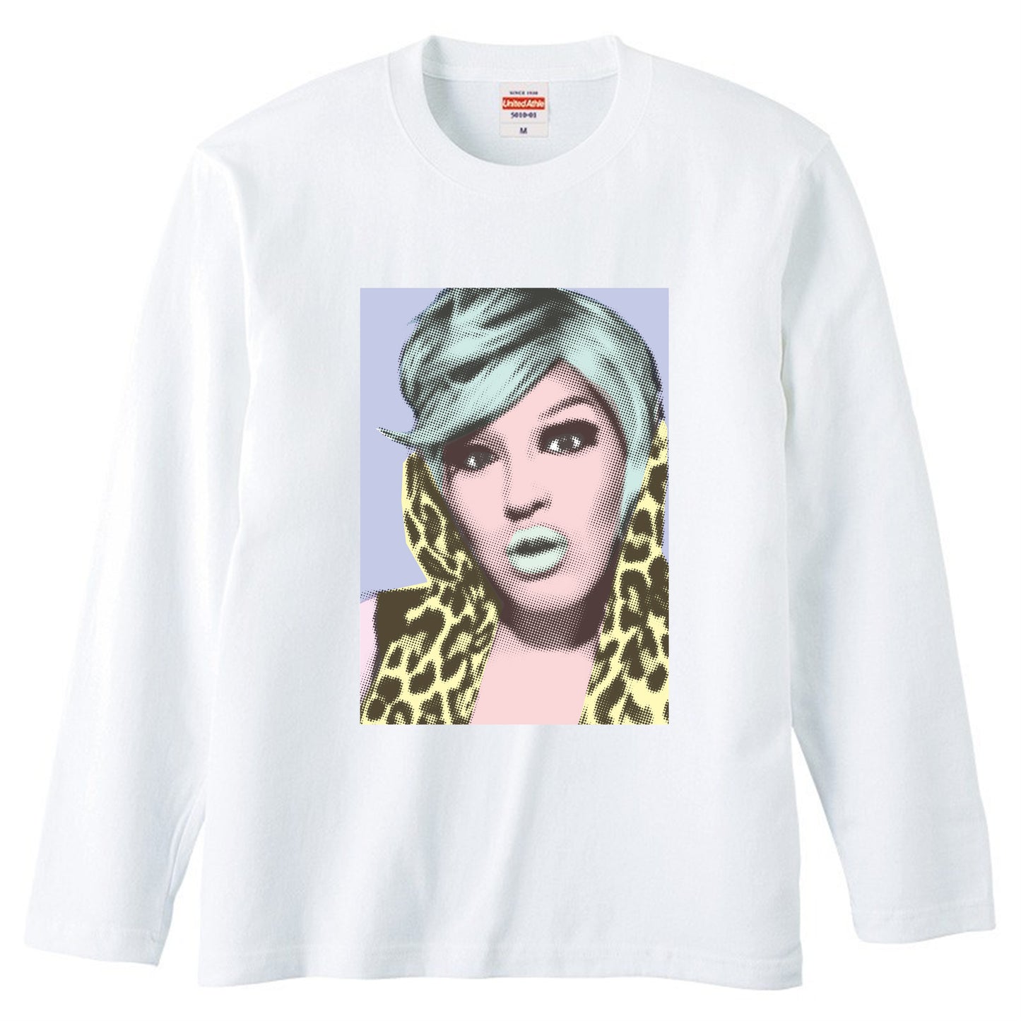 [Abudora Long Sleeve T-Shirt] Pastel / white